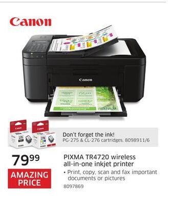 The Source Canon pixma tr4720 wireless all-in-one inkjet printer offer