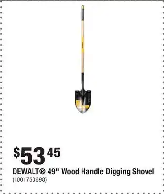 Home Depot Dewalt® 49 wood handle digging shovel offer