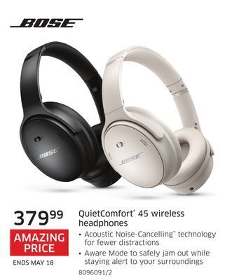 The Source Bose quietcomfort® 45 wireless headphones offer