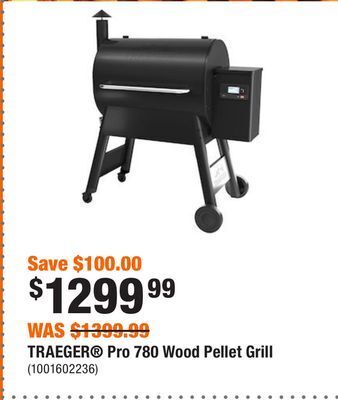 Home Depot Traeger® pro 780 wood pellet grill offer