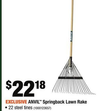 Home Depot Anvil™ springback lawn rake offer