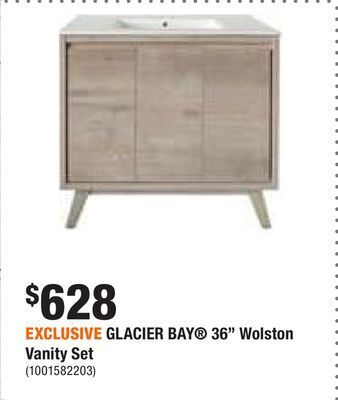 Home Depot Exclusive glacier bay® 36 wolston vanity set offer
