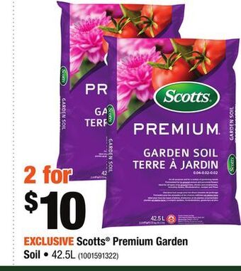 Home Depot Scotts® premium garden soil offer