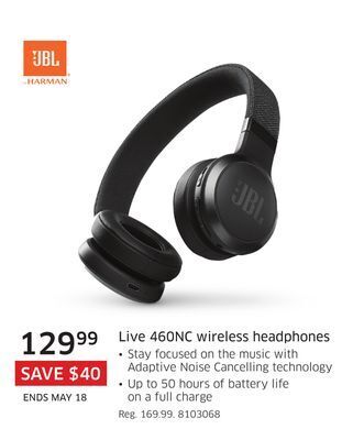 The Source Jbl live 460nc wireless headphones offer