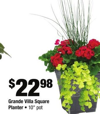 Home Depot Grande villa square planter offer