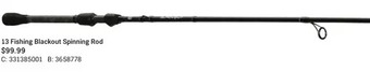 Bass Pro 13 fishing blackout spinning rod offer