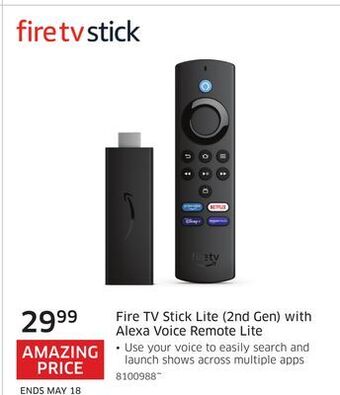 The Source Fire tv stick lite (2nd gen) with alexa voice remote lite offer