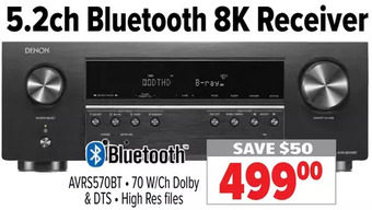 2001 Audio Video Denon 5.2ch bluetooth 8k receiver offer