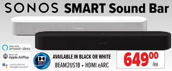 2001 Audio Video Sonos smart sound bar offer