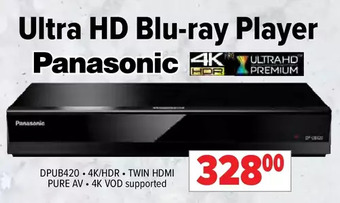 2001 Audio Video Panasonic ultra hd blu-ray player offer