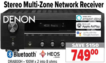 2001 Audio Video Denon stereo multi-zone network receiver offer