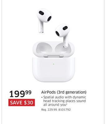 The Source Apple airpods (3rd generation) offer