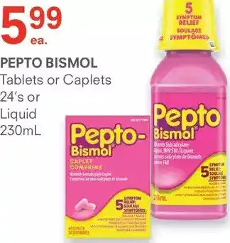 Guardian Pharmacy Pepto bismol tablets or caplets or liquid offer
