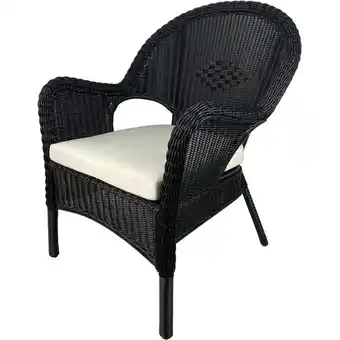Home Depot Hampton bay rosemont wicker patio chair in black offer