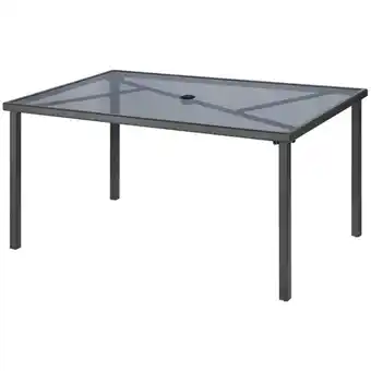 Stylewell 60 x 38 patio dining table with smoke glass
