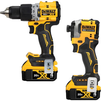 Home Depot 2-piece dewalt 20v max xr hammer drill and atomic impact driver combo kit with (2) 4ah batteries offer