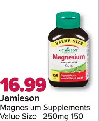 PharmaChoice Jamieson magnesium supplements offer