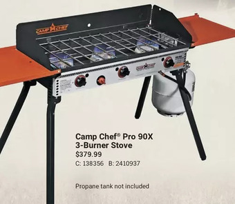 Cabela's Camp chef pro 90x 3-burner stove offer