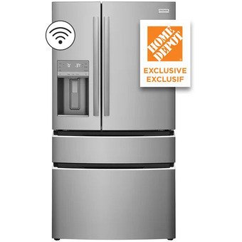 Home Depot 21.5 cu. ft. counter-depth, 4-door french door refrigerator, wi-fi connected, in stainless steel - energy star® offer