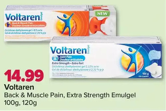 PharmaChoice Voltaren back & muscle pain, extra strength emulgel offer