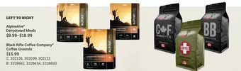 Cabela's Alpineaire dehydrated meals offer