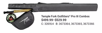 Cabela's Temple fork outfitters pro iii combos offer
