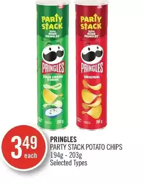 Shoppers Drug Mart Pringles party stack potato chips offer