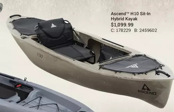 Cabela's Ascend h10 sit-in hybrid kayak offer