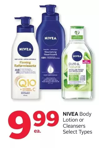 Rexall Nivea body lotion or cleansers offer
