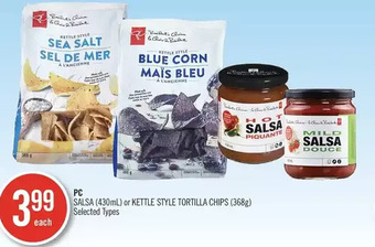 Shoppers Drug Mart Pc salsa or kettle style tortilla chips offer
