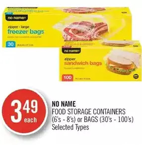 Shoppers Drug Mart No name food storage containers or bags offer