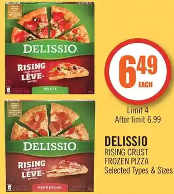 Shoppers Drug Mart Delissio rising crust frozen pizza offer