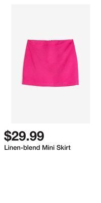 H&M Linen-blend mini skirt offer
