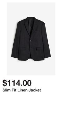 H&M Slim fit linen jacket offer