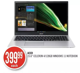 Shoppers Drug Mart Acer 15.6 celeron 4/128gb windows 11 notebook offer