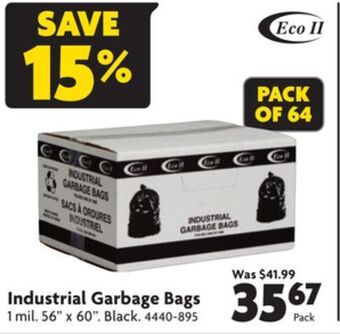 Home Hardware Industrial garbage bags offer