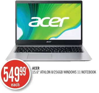 Shoppers Drug Mart Acer 15.6 athlon 8/256gb windows 11 notebook offer