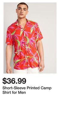 Old Navy Short-sleeve printed camp shirt for men offer