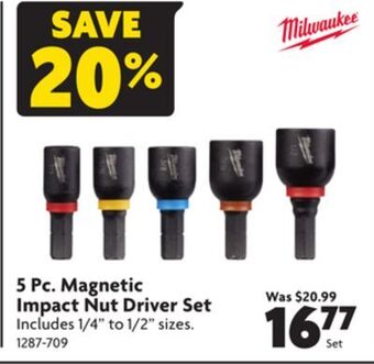 Home Hardware 5 pc. magnetic impact nut driver set offer