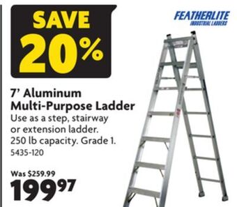 Home Hardware 7' aluminum multi-purpose ladder offer