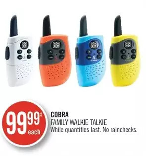 Shoppers Drug Mart Cobra family walkie talkie offer