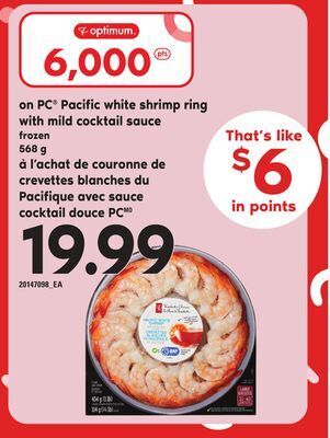 Independent City Market Pc® pacific white shrimp ring with mild cocktail sauce, 568 g offer