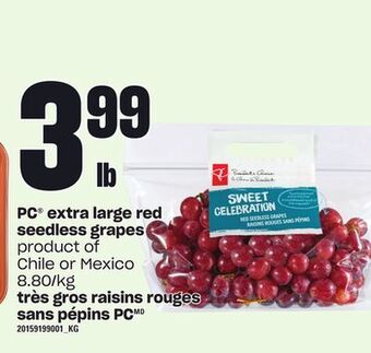 Independent City Market Pc® extra large red seedless grapes offer