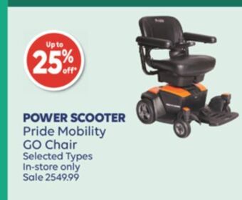 Wellwise by Shoppers Pride mobility go chair power scooter offer