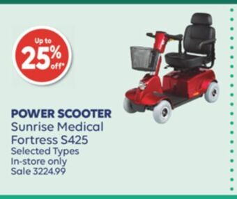 Wellwise by Shoppers Sunrise medical fortress s425 power scooter offer