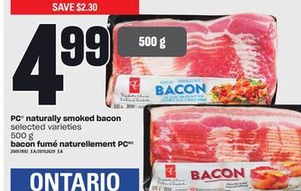 Independent City Market Pc® naturally smoked bacon, 500 g offer