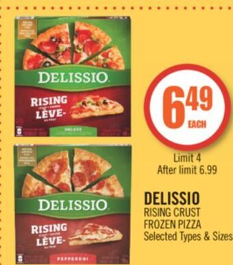 Shoppers Drug Mart Delissio rising crust frozen pizza offer