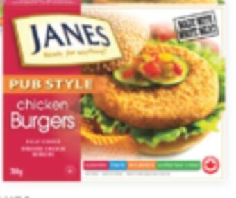 Shoppers Drug Mart Janes pub style chicken burgers offer