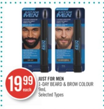 Shoppers Drug Mart Just for men 1-day beard & brow colour 9 ml offer