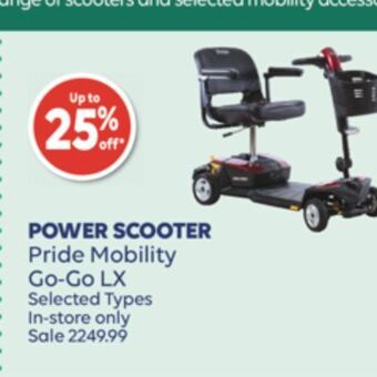 Shoppers Drug Mart Power scooter pride mobility go-go lx offer